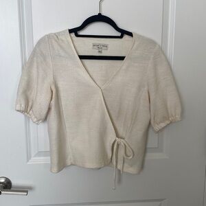 White textured top madewell